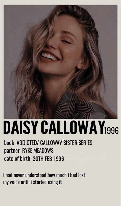 Addicted To You Fanart, Calloway Sisters Fanart, Addicted Calloway Sisters Aesthetic, Daisy Calloway Aesthetic, Calloway Sisters Aesthetic, Addicted Series Aesthetic, Daisy And Ryke, Calloway Aesthetic, Book Polaroid