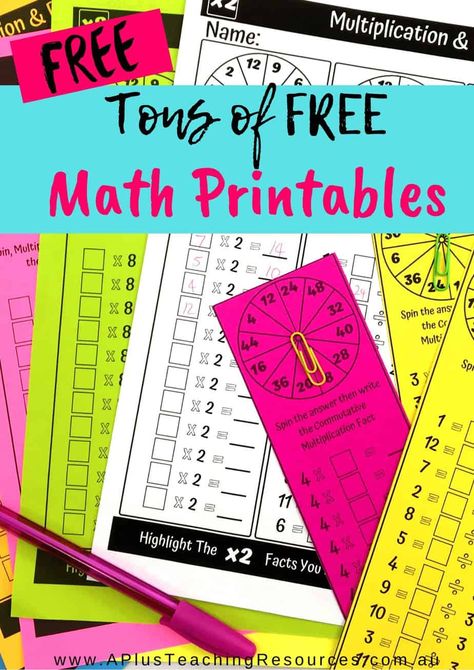 Learning Multiplication Facts, Educational Therapy, Teacher Checklist, Free Math Printables, Spinner Games, Learning Multiplication, Math Rotations, Math Coach, Teaching Multiplication