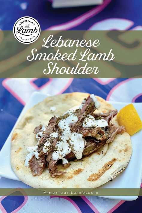 This slow-smoked shoulder shreds into tender, juicy strands for a perfect blend with NYC White Sauce. This recipe will leave a lasting impression! Smoked Lamb Shoulder, Gyro Bowl, Smoked Lamb, Lamb Shank, White Sauce Recipes, 2024 Recipes, Greek Seasoning, Lamb Shoulder, Lamb Shanks