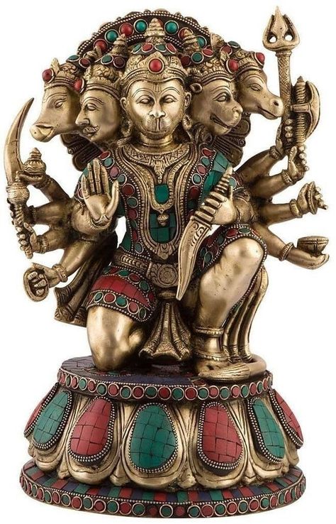 Hanuman Ji Murti, Bali Statue, Panchmukhi Hanuman, Hanuman Statue, Shiva Shankara, Ancient Indian Art, God Idols, Black Spiderman, Shri Hanuman