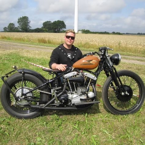 Peter Ossian Sommer Ironhead WL bobber. Ironhead Bobber, Brat Motorcycle, Motorcycle Baby, Sportster Bobber, Funny Motorcycle, Chopper, Motorcycles, Bike, Vehicles