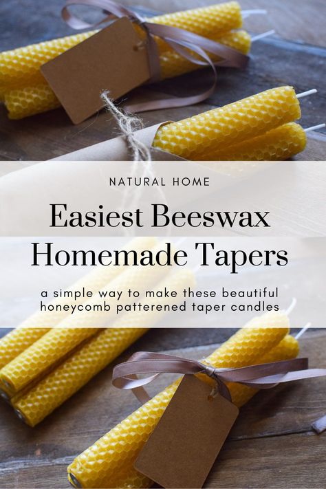 These beautiful honeycomb patterned taper candles look so lovely and charming, are easy to make and fun to give as a homemade handcrafted gift. Burning beeswax candles helps to clean the air naturally while providing a beautiful warm glow. Come along while I show you what you will need and how to make these beautiful beeswax taper candles. Diy Taper Candles, Making Beeswax Candles, Homemade Beeswax Candles, Beeswax Recipes, Beeswax Candles Diy, Natural Beeswax Candles, Fabric Refresher, Beeswax Taper Candles, Beeswax Tapers