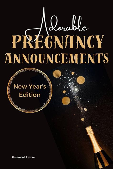 Looking for creative pregnancy announcement ideas for New Year's? Discover fun and unique ways to reveal your pregnancy to loved ones as you ring in the new year together. via @theupwardblip New Years Birth Announcement, Baby Announcing Ideas New Years, New Years Eve Pregnancy Announcement, New Years Pregnancy Announcement Baby 2, Nye Pregnancy Announcement, New Years Gender Reveal, January Pregnancy Announcement, January Baby Announcement, Pregnancy Announcement New Years