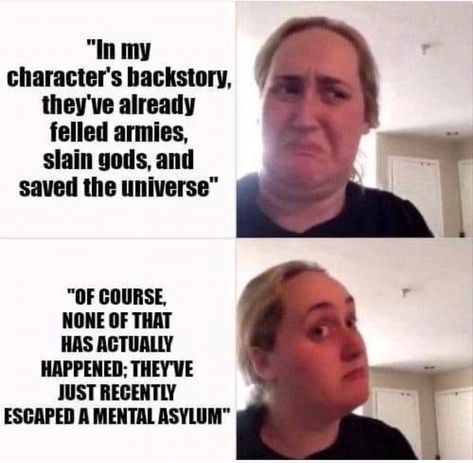 Backstory Ideas, D D Funny, Dnd Stories, Dungeons And Dragons Memes, Dungeon Master's Guide, Funny Nerd, Dragon Memes, Dnd Funny, D&d Dungeons And Dragons