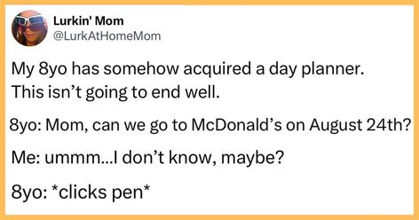 20 of the Funniest Tweets From Parents This Week Tri Fold Poster, Funniest Tweets, Funny And Relatable, Best Tweets, Relatable Tweets, Parenting Humor, Day Planners, Funny Tweets, Text Posts