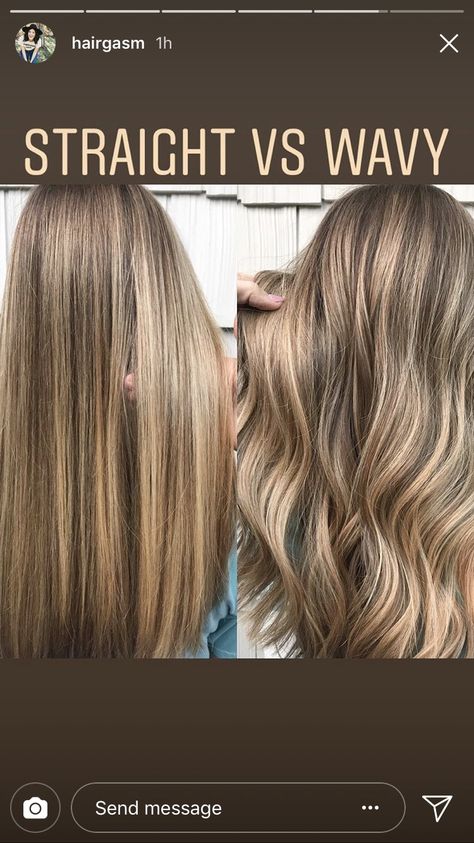 Straight vs Wavy balayage Straight Vs Wavy Hair, Straight Wavy Hair Routine, Wavy Vs Curly Hair, Make Straight Hair Wavy, How To Embrace Natural Wavy Hair, Wavy Balayage, Hair Color Wheel, Lived In Hair, Color Consultation