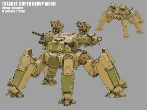 "Mech and Armor Concept Lineup 10/2021" by Mike Doscher Mecha Suit, Power Armour, Mech Suit, 2160x3840 Wallpaper, Arte Cyberpunk, Robot Design, Robot Art, Robots Concept, Robot Concept Art