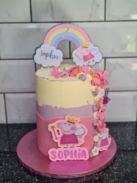 Peppa Pig Cake Design, Peppa Pig Shaped Cake, Peppa Pig Cake Topper Fondant, Tortas Peppa Pig, Bolo Da Peppa Pig, Two Tier Peppa Pig Cake, Peppa Pig, Diaper Cake, Cake