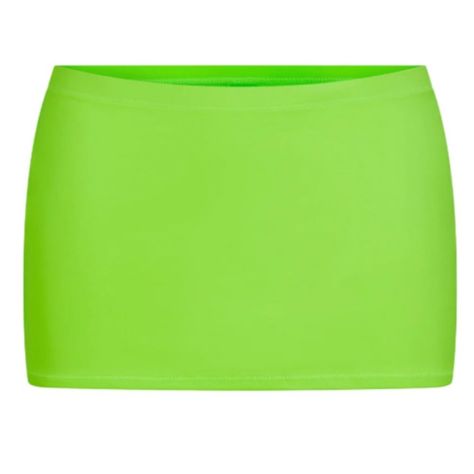 Skims Swim Micro Mini Skirt *New With Tags* Description: Low Rise Tube Skirt, Micro Mini Length, Pull On Style Color: Neon Green Fabric: 76% Recycled Nylon / 24% Spandex Fit: Model Is Size 12 And 5' 11", Wearing Skims L Neon Green Dresses, Light Grey Leggings, Chiffon Cover Up, Long Sleeve Shrug, Neon Outfits, Skirt Coverup, Green Mini Skirt, Micro Skirt, Elegant Hats