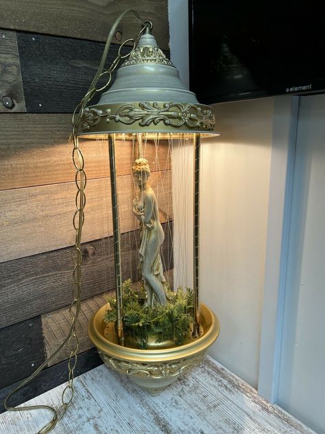 Vintage Oil Rain Lamps, Vintage Rain Lamp, Rain Lamps Vintage, Oil Rain Lamp, House Necessities, Rain Lamp, Mid Century Modern Artwork, Oak House, Lamp Makeover