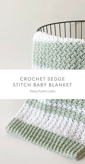 Crochet Sedge Stitch, Sedge Stitch, Picot Crochet, Shoes Crochet, Crochet Baby Blanket Free Pattern, Crochet For Beginners Blanket, Baby Afghan Crochet, Crochet Daisy, Boy Blankets