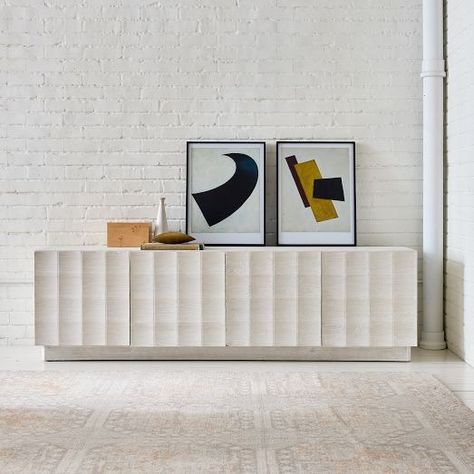 Coastal Furniture, Decor & Lighting | West Elm Office Credenza, Modern Media Console, Media Cabinets, Nautical Room, Oversized Furniture, Neutral Furniture, West Elm Kids, Decor Fireplace, Tufted Leather