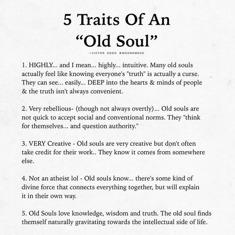 Drop a ❤️ if this resonates! Tag someone who may be an Old Soul ☺️✨ #moonomens Old Soul Quotes, Soul Meaning, Question Authority, An Old Soul, Soul Quotes, Saved By Grace, Old Soul, Heart And Mind, Tag Someone Who