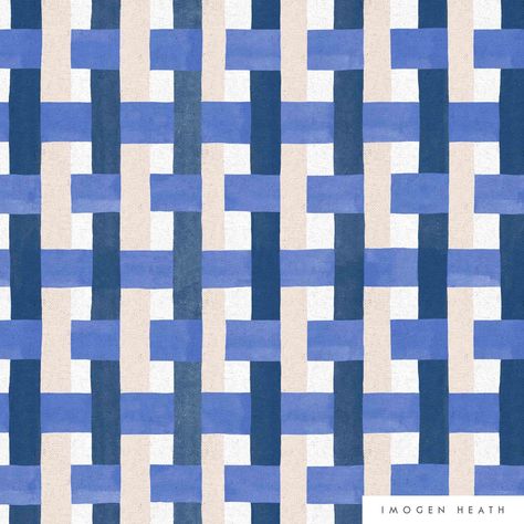 Anni Check Fabric - Nectar — Imogen Heath Interiors Anni Albers, Clean Linen, 背景 シンプル, Check Fabric, Striped Fabrics, Different Patterns, Quilt Inspiration, Surface Pattern, Textures Patterns