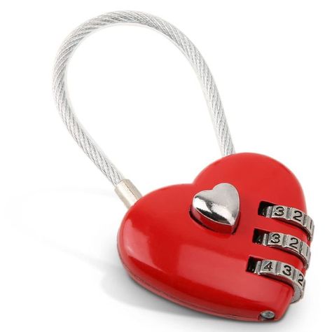 BALITY Combination Lock, 3 Digit Cute Love Padlock Mini Outdoor Combo Gate Lock Travel Luggage Locks Heart Shape Love Lock for Gym Locker, Extracurricular Locker, Home(red) Locker Locks, Password Security, Gym Lockers, Bag Lock, Luggage Locks, Diy Home Security, Digital Lock, Love Lock, Lock Design