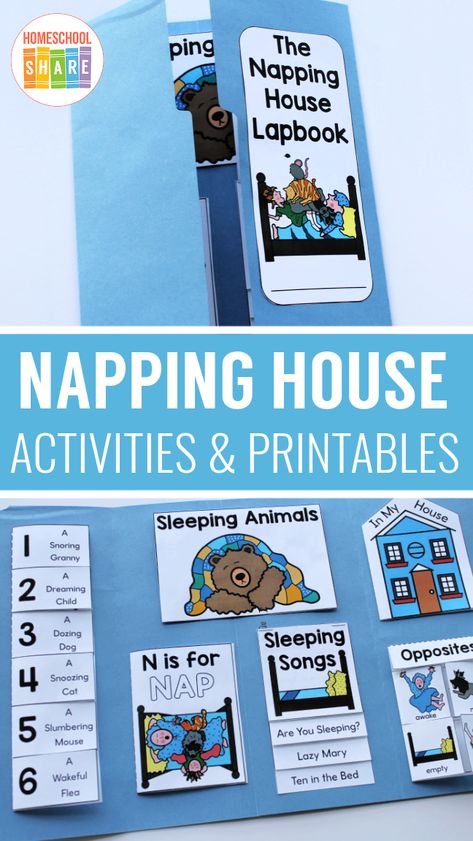 Napping House Craft, The Napping House Craft, Napping House Activities Preschool, The Napping House Activities Preschool, The Napping House Activities, Napping House Activities, Aba Ideas, Alphabet Adventure, Reading Skills Activities