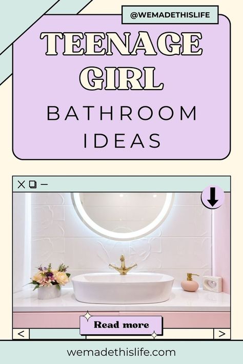 Teenage Girl Bathroom Ideas Teen Bathroom Decor Ideas, Teenage Girl Bathroom Ideas, Teenager Bathroom Ideas, Teenage Girl Bathroom, Girl Bathroom Ideas, Teen Bathroom Ideas, Teen Girl Bathroom Ideas, Teen Girl Bathroom