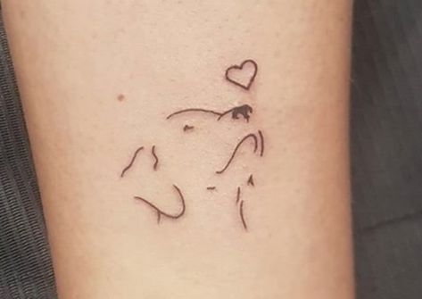 Tattoos For Dog Owners, Golden Lab Tattoo, Golden Retriever Memorial Tattoo, Golden Doodle Tattoo Ideas, Golden Retriever Line Tattoo, Tattoos With Dogs, Dog Tatoos Woman, Micro Dog Tattoo, Simple Golden Retriever Tattoo