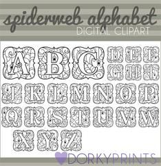 Spiderweb Alphabet Symbols Clipart Journal Letters, Freebie Websites, Alphabet Symbols, Simple Collage, Png Art, Dragon Birthday, Alphabet Clipart, Letter Stencils, Blog Template