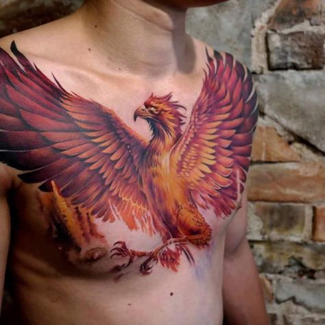 White Bird Tattoos, Phoenix Tattoo For Men, Fenix Tattoo, Shooting Star Tattoo, Hawk Tattoo, Cool Symbols, Phoenix Tattoo Design, Cool Chest Tattoos, Chest Tattoos For Women