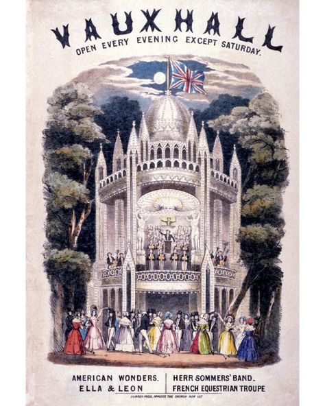 London's Vauxhall Pleasure Gardens captured the imagination of the public with its dazzling variety of entertainments (Credit: Getty Images) Vauxhall Gardens, Couples Dancing, Pleasure Garden, Ad Infinitum, Light Purple Flowers, London Poster, London History, Architectural Presentation, Disneyland Paris