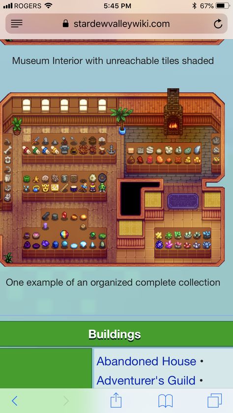 Stardew Valley Organized Museum, Finished Museum Stardew Valley, Museum Collection Stardew, Organized Museum Stardew, Museum Stardew Valley Layout, Museum Organization Stardew, Color Coded Museum Stardew, Stardew Rainbow Museum, Stardew Valley Museum Collection