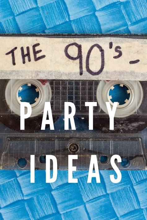 Nineties Theme Party, Old School Party Ideas, 90s Prom Party Decorations, 90s Theme Christmas Party, 90’s Era, 1990s Party Ideas, 90s Party For Men, 1990 Party Theme, Nineties Party Decorations