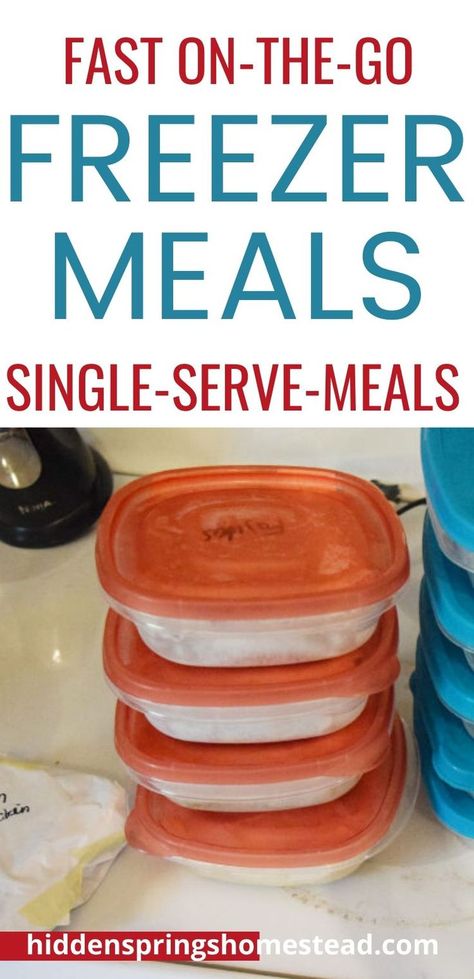 One Serving Freezer Meals, Portioned Freezer Meals, Individual Serving Freezer Meals, Easy Single Serve Freezer Meals, Frozen Individual Meals, Single Freezer Meals Cooking For One, Small Freezer Meals For 2, Freezer Meals For 1 Person, Single Serving Frozen Meals