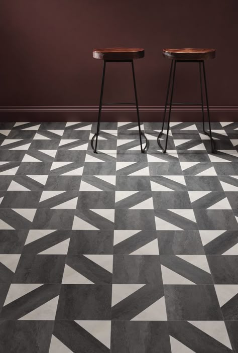 Black And White Lvt Flooring, Amtico Signature, Floor Pattern Design, Hall Tiles, Office Flooring, Flooring Pattern, Wood Floor Kitchen, Luxury Vinyl Tile Flooring, Tiles Backsplash