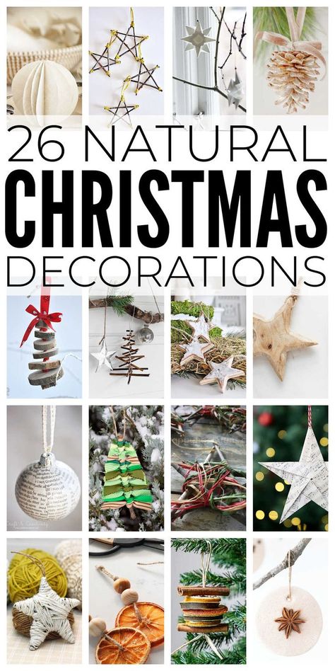 26 Natural Christmas Decorations Christmas Decorations Crafts Handmade, Christmas Tree Decorations Easy, Homemade Scandinavian Christmas Ornaments, Homemade Boho Christmas Ornaments, Natural Decorations For Christmas Trees, Christmas Ornaments Made From Nature, Nature Inspired Christmas Ornaments, Cheap Homemade Christmas Decorations, Cottagecore Christmas Gifts