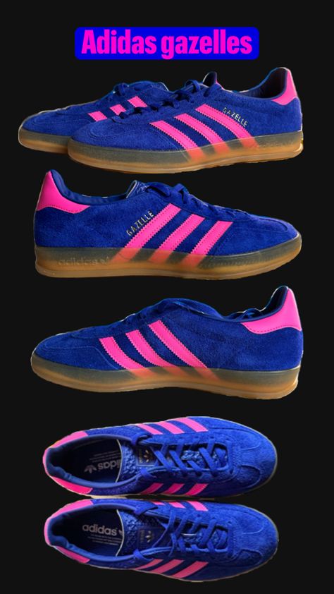 Gazelle Indoor sneakers colors “lucid pink/blue” Adidas Gazelle Blue, Adidas Gazelle Outfit, Adidas Gazelles, Aesthetic Board, Adidas Spezial, Pink Adidas, Adidas Gazelle, Blue Adidas, Pink Outfit