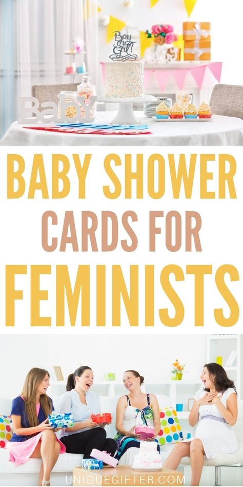 Feminist Baby Shower Cards | Feminist Baby Showers | Baby Showers | Feminism #FeministBabyShowerCards #Feminist #BabyShowerCards #Feminism Feminist Baby, Ideas Baby Shower, Superhero Gifts, Non Toy Gifts, Shower Cards, Woman Power, Plastic Forks, Gift Suggestions, Diy Presents