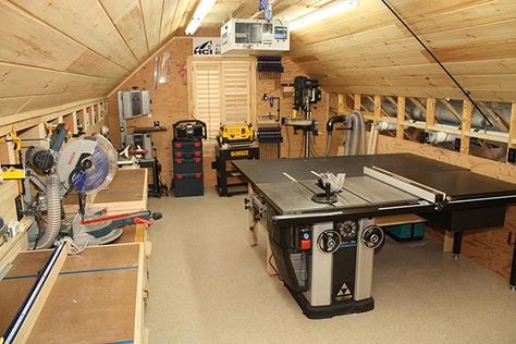 Rifacimento Garage, Officine In Garage, Small Woodworking Shop Ideas, Small Shop Design, Barn Table, Workshop Layout, Woodworking Shop Layout, Desks For Small Spaces, Workshop Design