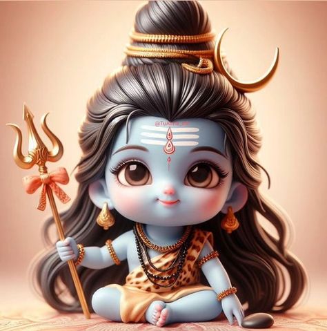 Cute Shivji Drawing, Cute Shiv Ji Drawing, Shiv Parvati Cartoon Images, Cute Bholenath, Murugan Art Sketch, Murugan Art, Shiva Cute, Cute Shiva, Little Shiva