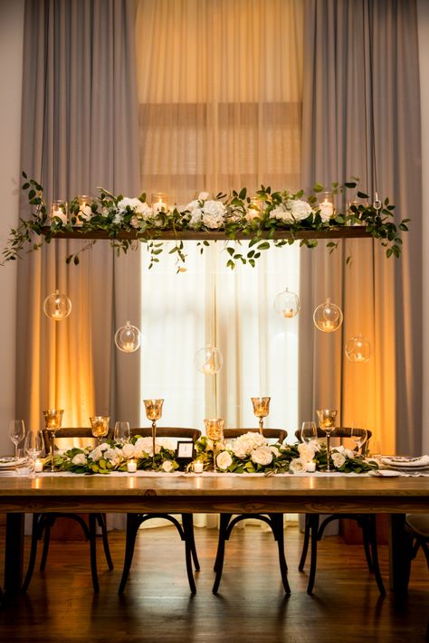 Ladder Lighting, Ivy Room, Hanging Centerpiece, Candlelit Wedding, Chicago Wedding Photography, Chicago Wedding Venues, Wedding Floral Centerpieces, Inexpensive Wedding Venues, Downtown Chicago