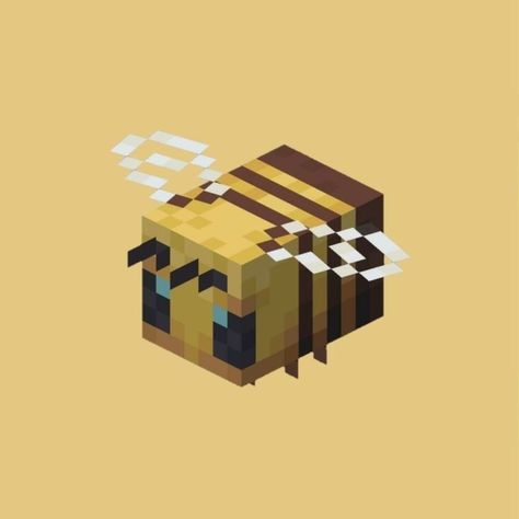 Minecraft Bee Tattoo, Bee Minecraft, Minecraft Bee, Minecraft Wolf, Rock Poster Art, Bee Drawing, Minecraft House Plans, Minecraft Drawings, All Minecraft