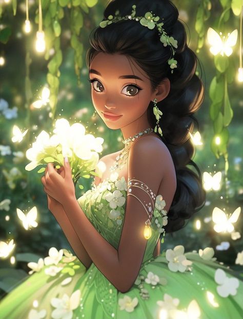 Black Disney Princess, Tiana Disney, Princesa Tiana, Disney Princess Cartoons, Disney Illustration, Disney Princess Artwork, Whatsapp Wallpaper Cute, Disney Princess Makeover, Images Disney