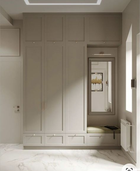 Latest Cupboard Designs, Hall Wardrobe, Bedroom Built In Wardrobe, Casa Clean, Home Door Design, Home Hall Design, Wardrobe Interior Design, Mudroom Design, Wardrobe Design Bedroom