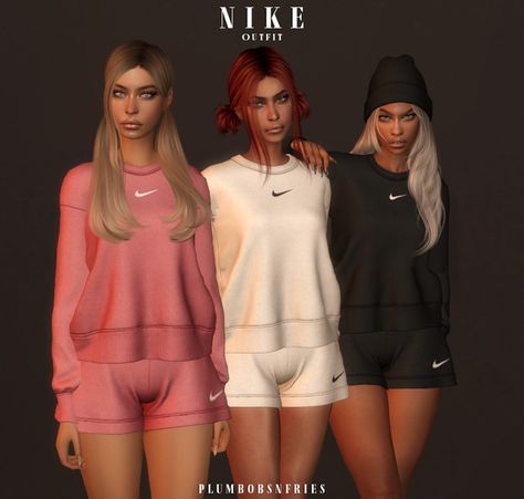 plumbobsnfries - NIKE | outfit | Patreon Sims 4 Cc Oversized Sweatshirt, Sims 4 Woman Shoes, Sweatshirt Sims 4 Cc, Sims 4 Cc Adult Clothes, Sim4 Clothing, Sims4 Cc Clothing Female Top, Sims 4 Cc Workout Clothes, Sims 4 Cc Sportswear, Sims 4 Girl Clothes