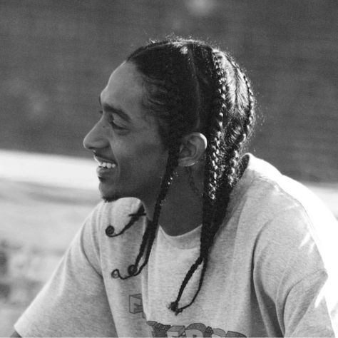 Nipsey Braids, Lauren London Nipsey Hussle, Cornrow Hairstyles For Men, Estilo Cholo, Braids For Boys, Nipsey Hussle, Lauren London, Black Men Hairstyles, Mens Braids