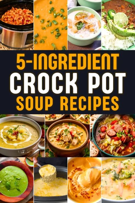 Rock Pot Soup, Quick And Easy Crockpot Soups, Crock Pot Dump Soup, Recipes For 1.5 Quart Crock Pot, Crock Pot Meals Easy 5 Ingredients, Soups For A Crowd Slow Cooker, Easy Soup For A Crowd Crock Pot, Simple Crockpot Soup, Easy Crock Pot Soup Recipes Simple