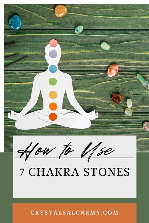 Explore the chakra stones and crystals for each of the 7 chakras and how to use them. #ChakraStones #ChakraCrystals 7 Chakra Crystals, Stones For Each Chakra, Chakra Stone Placement, Solar Plexus Chakra Stones, Throat Chakra Stones, Seven Chakras, Spiritual Wellness, 7 Chakras, Energy Stones