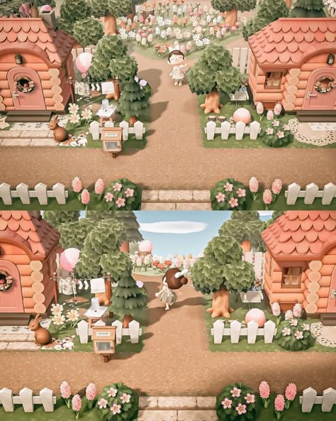 Acnh Structured Island, Acnh Island Towncore, Acnh 2.0, Acnh Island Ideas Simple, Animal Crossing Simple Island, Acnh Small Town Theme, Simple Acnh Island, Aesthetic Acnh Island, Simple Acnh Ideas