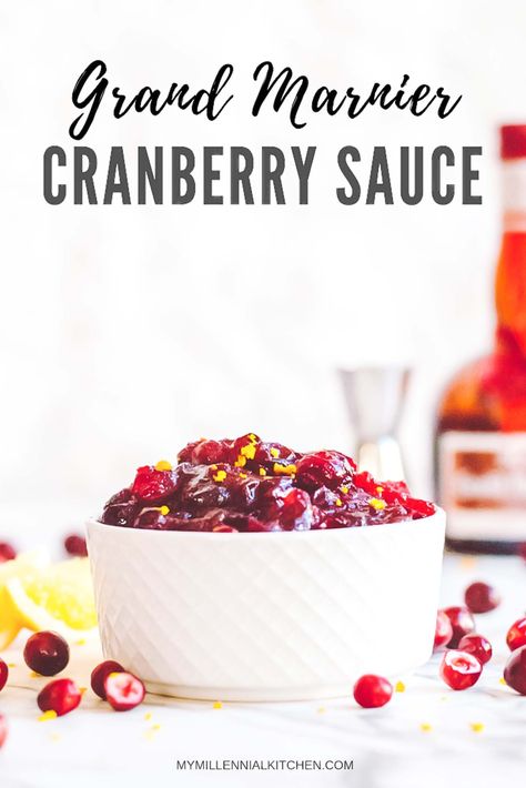 This easy Grand Marnier cranberry sauce recipe is going to be the star of your Thanksgiving table! Make this homemade cranberry sauce in a crockpot or on the stove for the best cranberry side dish recipe. #cranberrysauce #thanksgivingrecipe Grand Marnier Sauce, Cranberry Orange Sauce, Orange Liquor, Canned Cranberry Sauce, Homemade Cranberry Sauce, Classic Thanksgiving, Cranberry Sauce Recipe, Thanksgiving Side Dish, Vegetarian Dinner Recipes