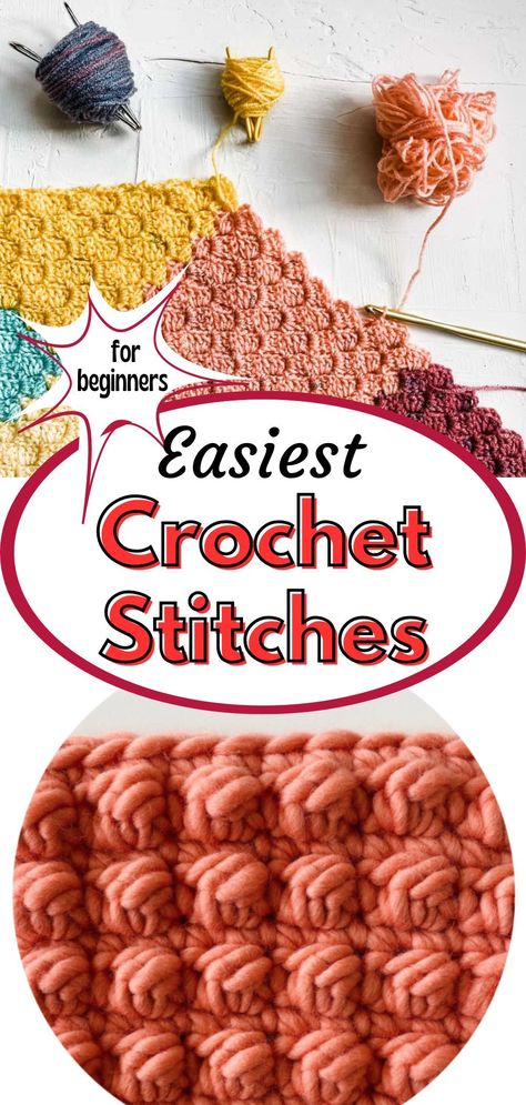 Master the fundamentals of crochet with this comprehensive collection of easy stitches designed specifically for beginners.  Learn classic techniques like single crochet, half double crochet, and double crochet, alongside beloved classics like the granny stitch.  Explore the versatility of textured stitches like the Mini bean stitch, elevating your projects to the next level.  Create cozy blankets and a variety of simple projects using these foundational stitches as your springboard. 



😀Master Simple Crochet Stitches 
😀#Easy_Crochet_Stitches_Blankets #Large_Crochet_Stitch #Easy_Crocheting_Projects #Free_Easy_Crochet_Patterns_For_Beginners_Simple_Granny_Squares Half Double Crochet Projects, First Crochet Project For Beginners Free, Beginners Crochet Blanket, Different Crochet Stitches Easy Patterns, Simple Beginner Crochet Projects, Crocheting Circles, Fast Crochet Stitches, How To End A Crochet Project, Easy Crochet Stitches Step By Step