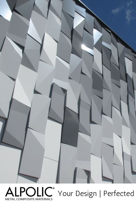 As one of the world’s leading manufacturers of aluminum and metal composite materials, ALPOLIC® helps bring your vision to life. Interior or exterior, exceptional projects deserve exceptional materials. Request samples today. Metal Panels Facade, Ramps Architecture, Mall Facade, Auditorium Design, Building Skin, Cladding Design, Interior Design Contemporary, Metal Facade, House Cladding