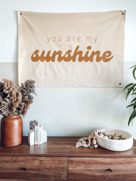 You Are My Sunshine Room, You Are My Sunshine Toddler Room, Kids Wooden House, Spring Stickers, House Frame Bed, Housing Design, Kids Flooring, Canvas Banner, Class Decor