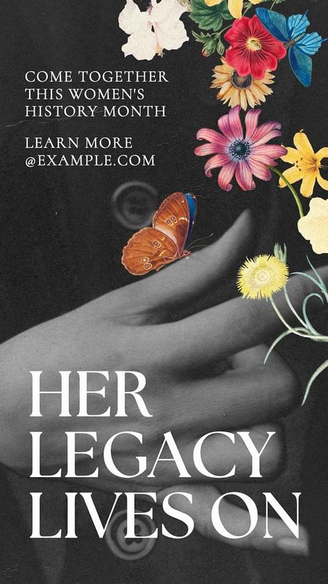 Women's history month Instagram story template | premium image by rawpixel.com / ton Month Instagram Story, Woman Collage, Summer Elements, Good Advertisements, Vintage Instagram, Medieval Ages, Women's History Month, Women's History, Black And White Flowers