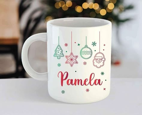 Xmas Favors, Christmas Mug Design, Mug Noel, Cup Print, Personalized Photo Mugs, Ideas Regalos, Ideas Navidad, Printed Cups, Design Mug