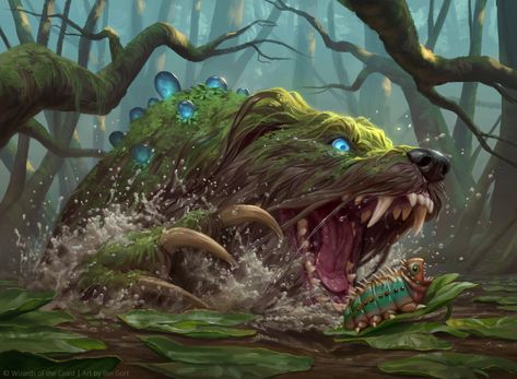 Bayou Groff - Strixhaven MtG Art Mtg Illustration, Strixhaven Art, Mtg Dragon Art, Mtg Merfolk, Mtg Swamp Art, Mtg Werewolf, Mtg Dragon, Mtg Art, Dnd Monsters